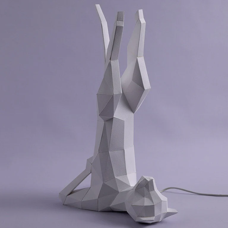 Yoga Cat 3D Paper Model, Lamp - Image 7