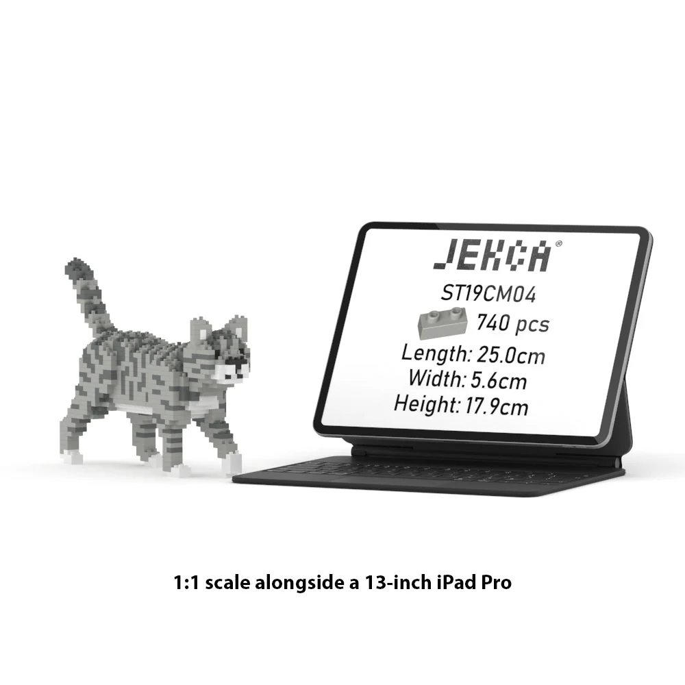 Grey Tabby Cat Mini 01 - Image 2