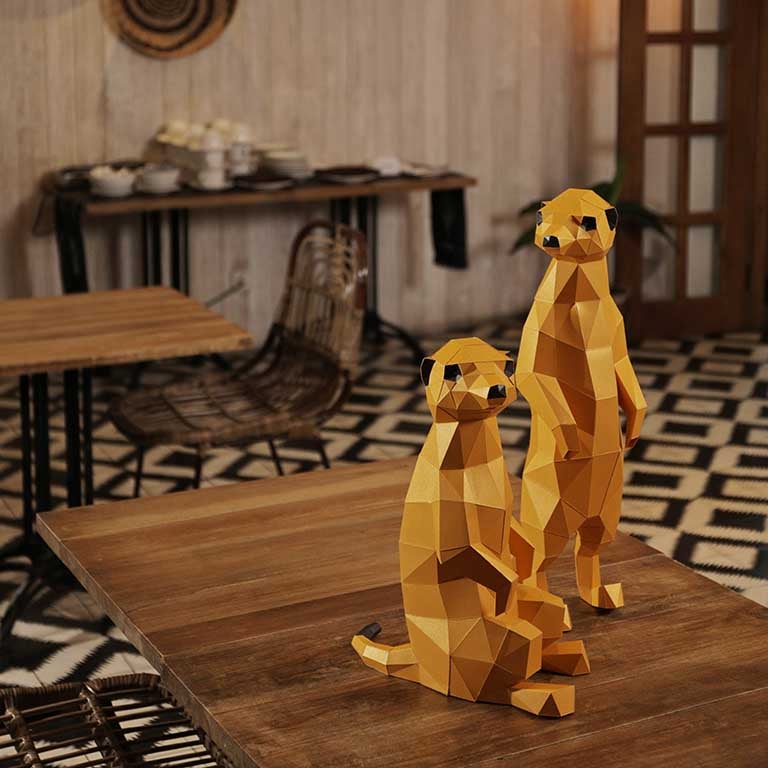 Meerkats 3D Paper Model - Image 8