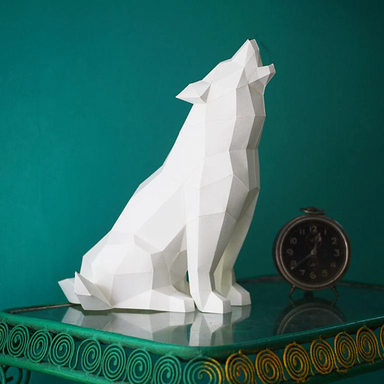 Wolf 3D Paper Model, Lamp - Image 11